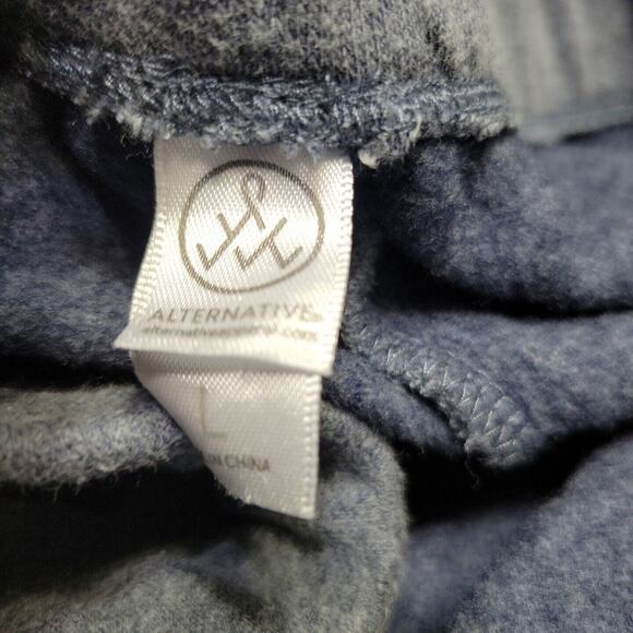 Alternative Womens Large Sweatpants Blue Elastic Waist Stretch Pull On Pockets - Picture 7 of 12